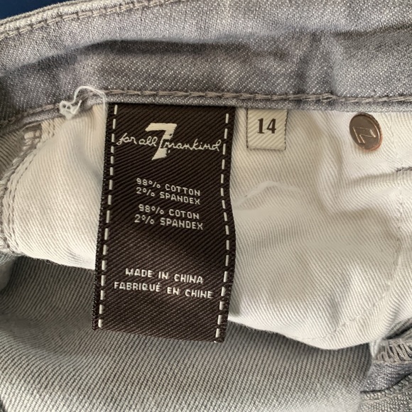 7 For All Mankind Roxanne Skinny Jeans Size 25-no stretch. And gray Size 14 - Picture 5 of 5